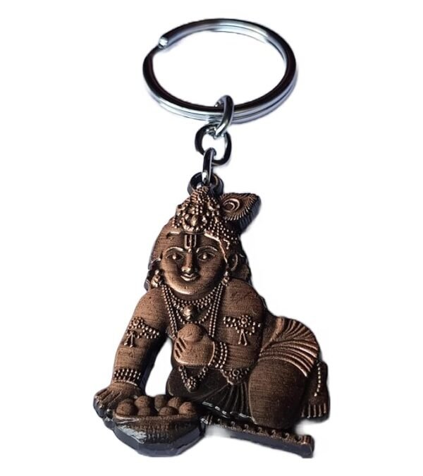 Laddu Gopal Lord Krishna Metallic Keychain